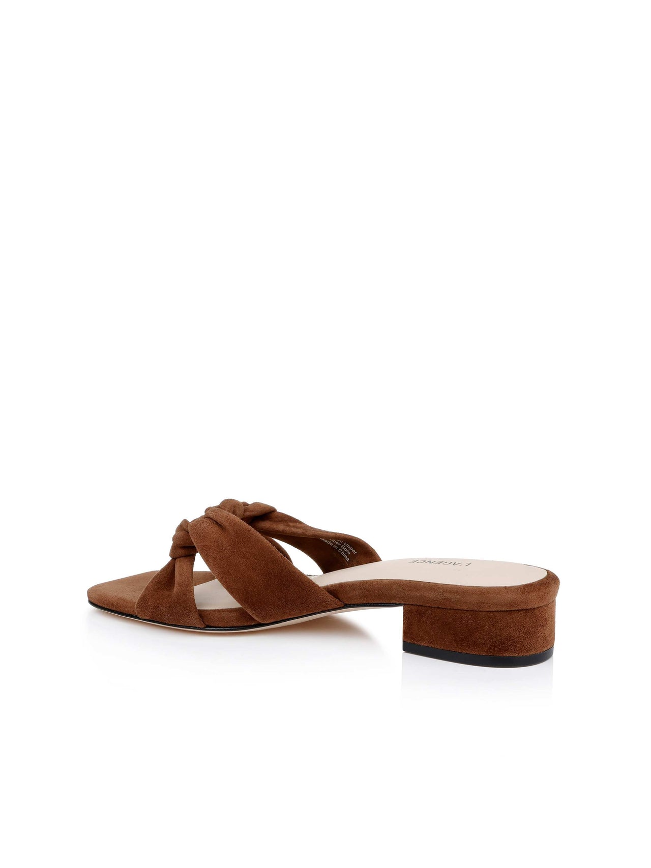 Lea Suede Knot Sandal in Buckskin Suede | L'AGENCE sale