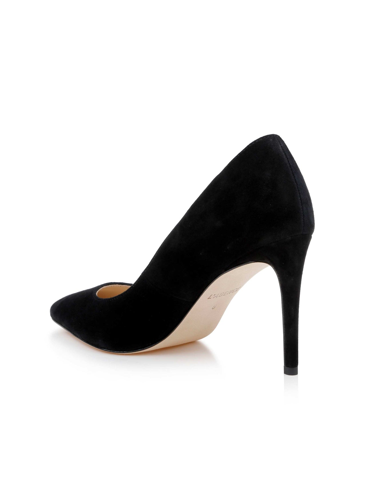 Maelle Suede Pump in Black Suede | L'AGENCE online