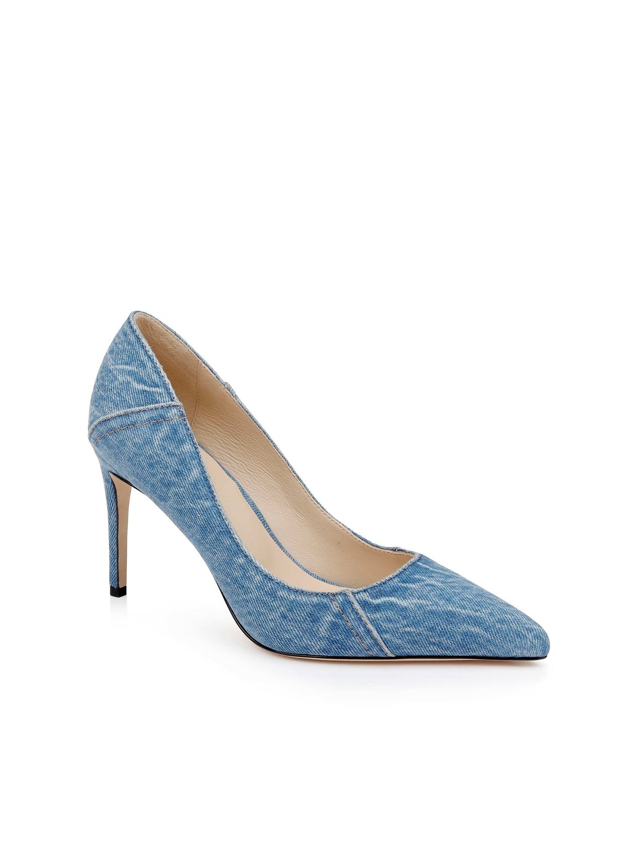 Maelle Denim Pump in Light Blue Denim | L'AGENCE online