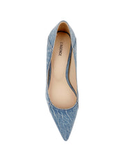 Maelle Denim Pump in Light Blue Denim | L'AGENCE online