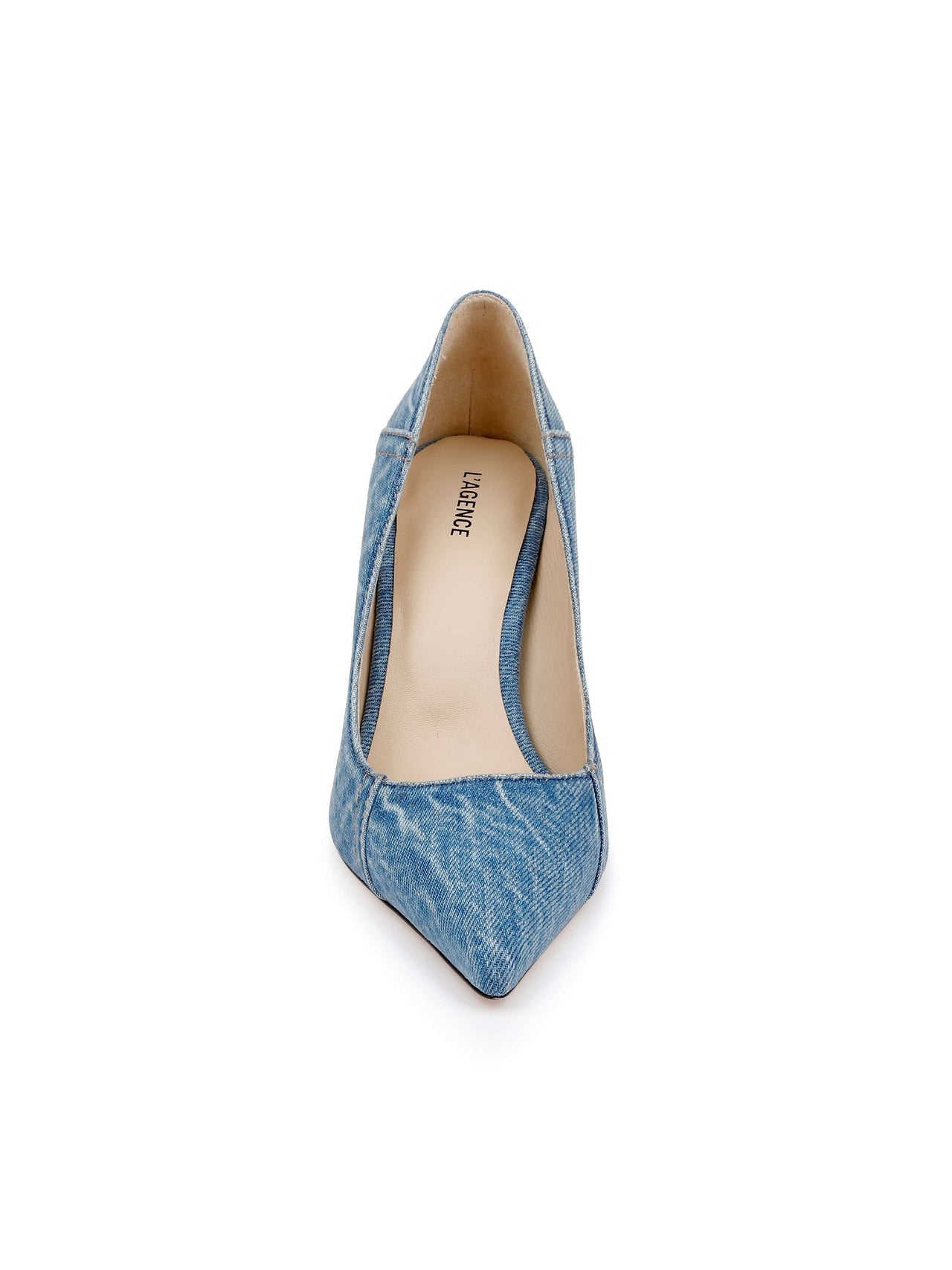 Maelle Denim Pump in Light Blue Denim | L'AGENCE online