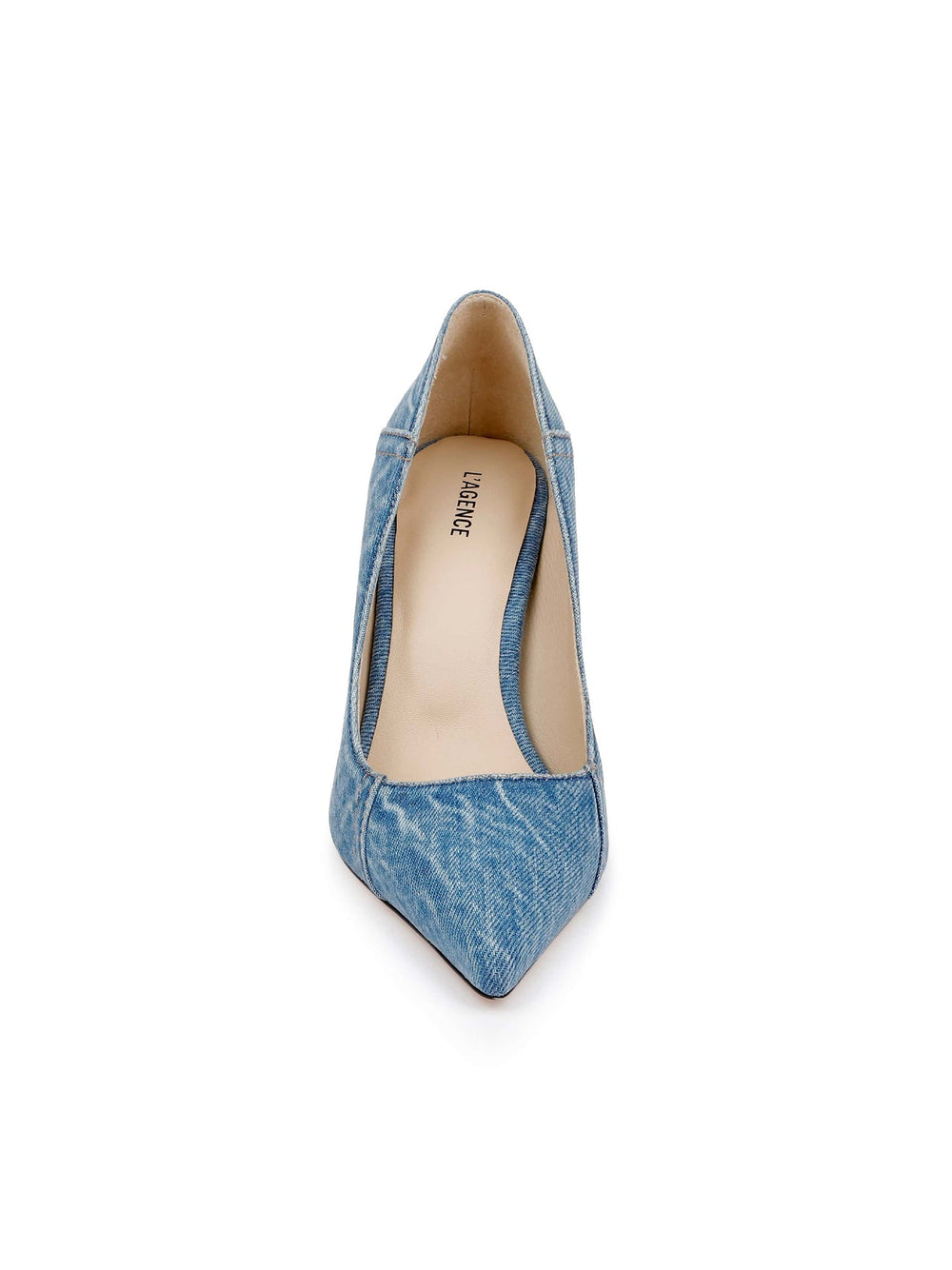 Maelle Denim Pump in Light Blue Denim | L'AGENCE online