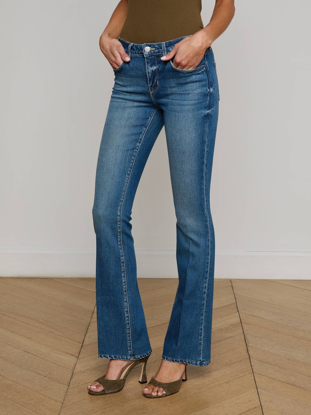 Cara Low-Rise Bootcut Jean in Bari | L'AGENCE sale