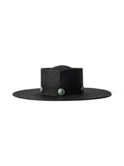 Adilah Wide-Brim Fedora in Black | L'AGENCE sale