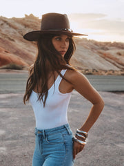 Estella Fedora in Espresso | L'AGENCE for sale
