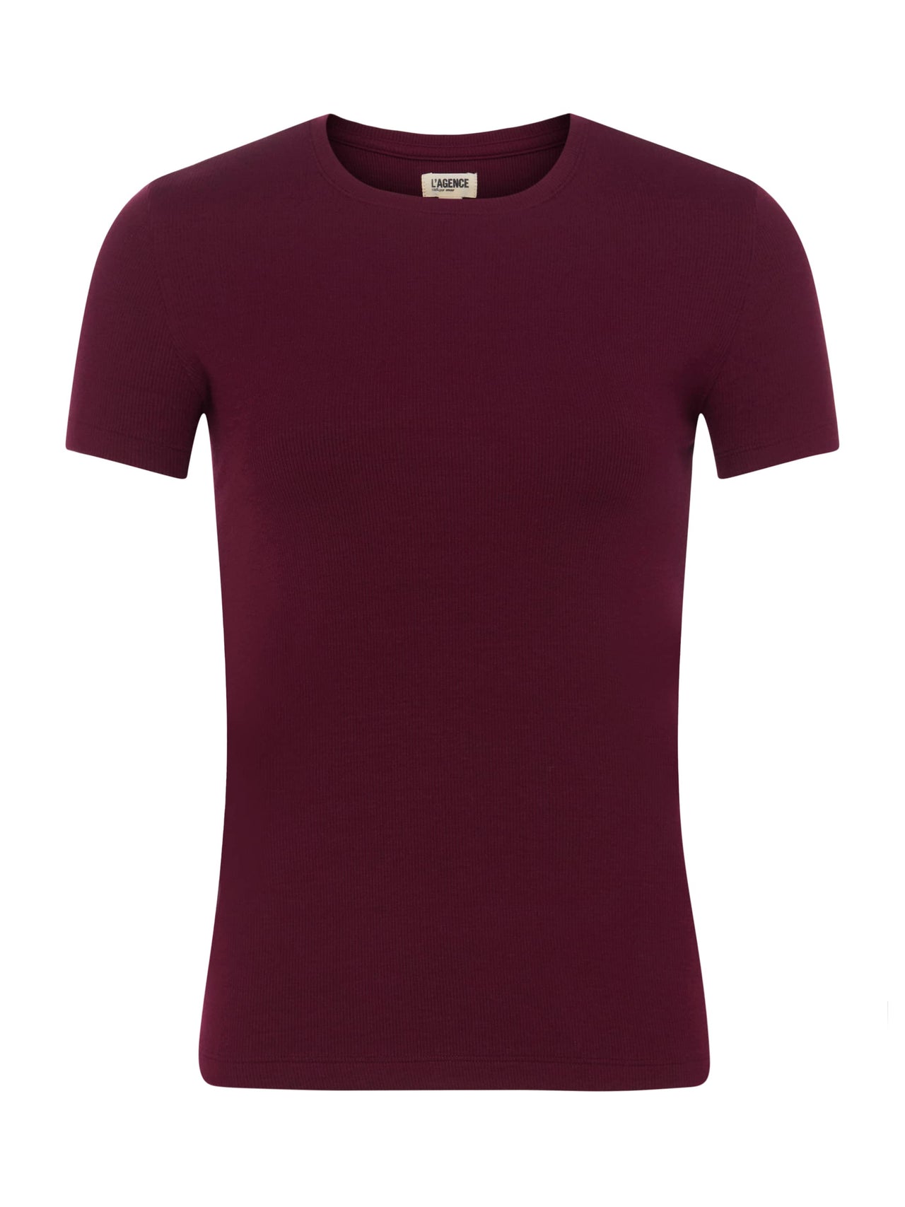Ressi Fitted Tee in Dark Port | L'AGENCE Women