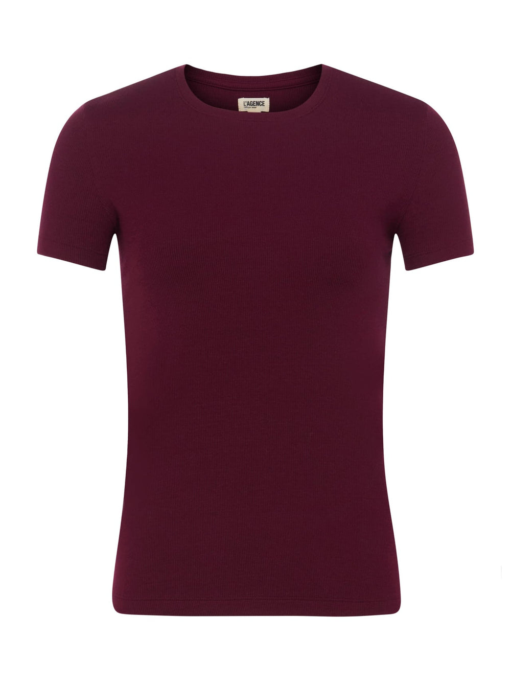 Ressi Fitted Tee in Dark Port | L'AGENCE Women