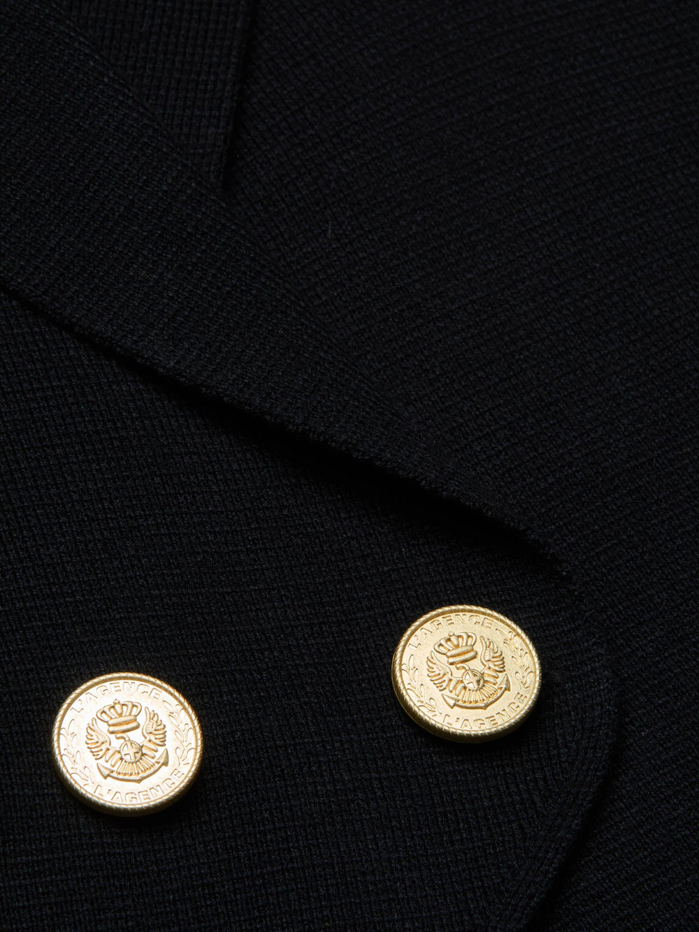 Zadie Knit Vest in Black/Gold | L'AGENCE US