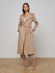 Zavia Jean Trench Coat in Dark Cappuccino | L'AGENCE sale