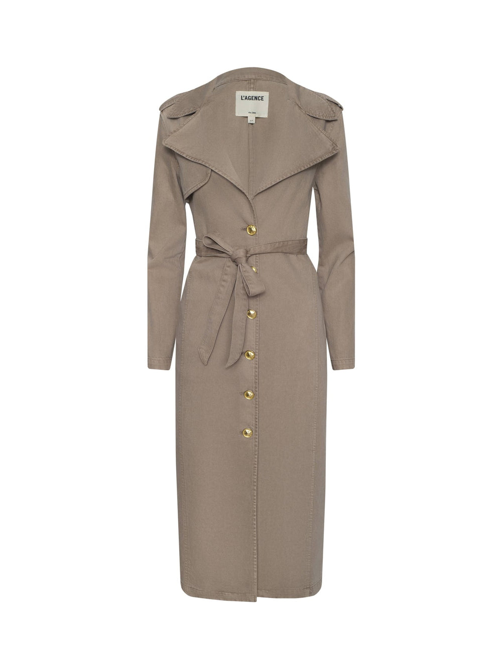Zavia Jean Trench Coat in Dark Cappuccino | L'AGENCE sale