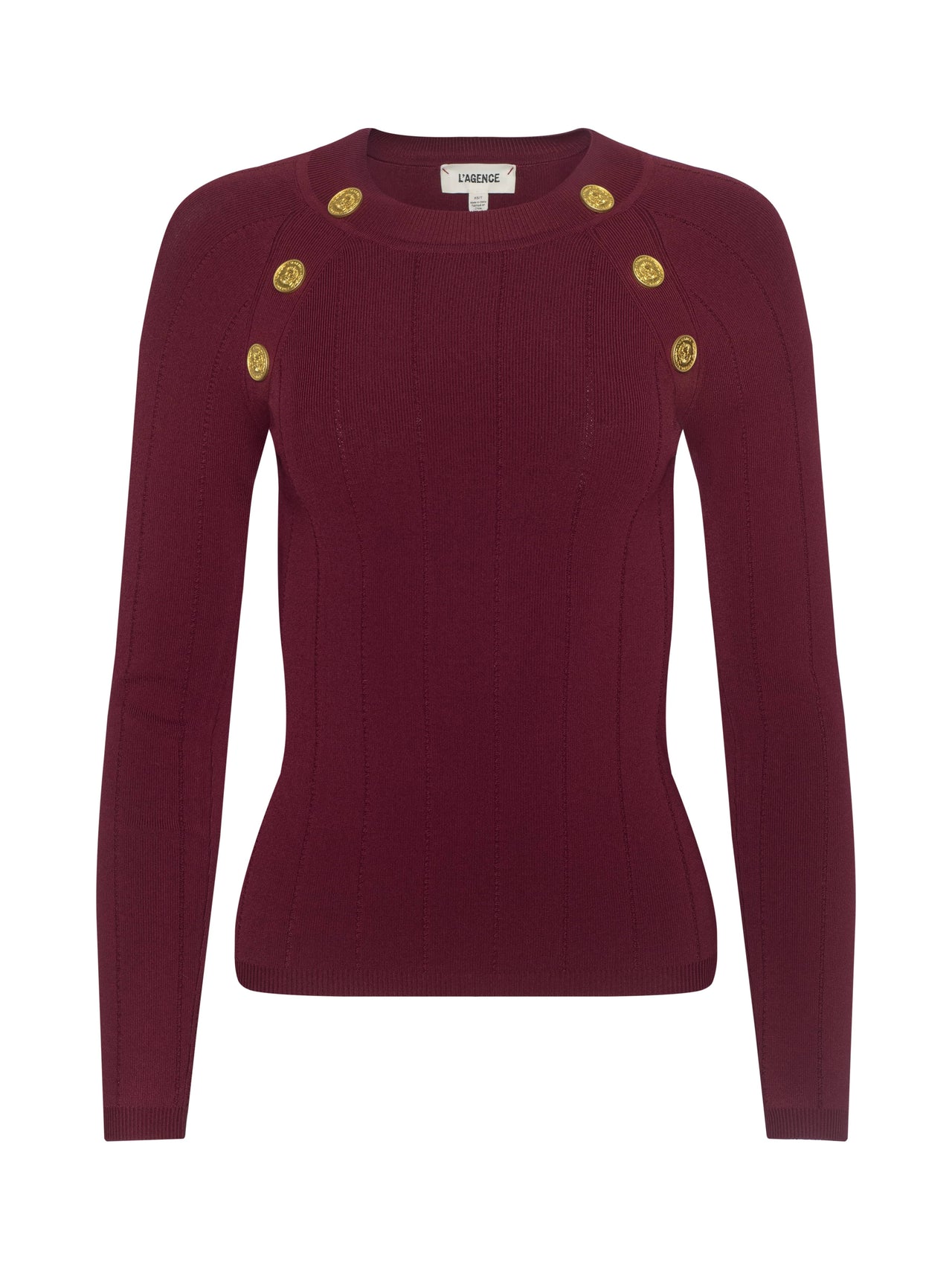 Gretchen Pullover in Black Cherry/Gold | L'AGENCE Women
