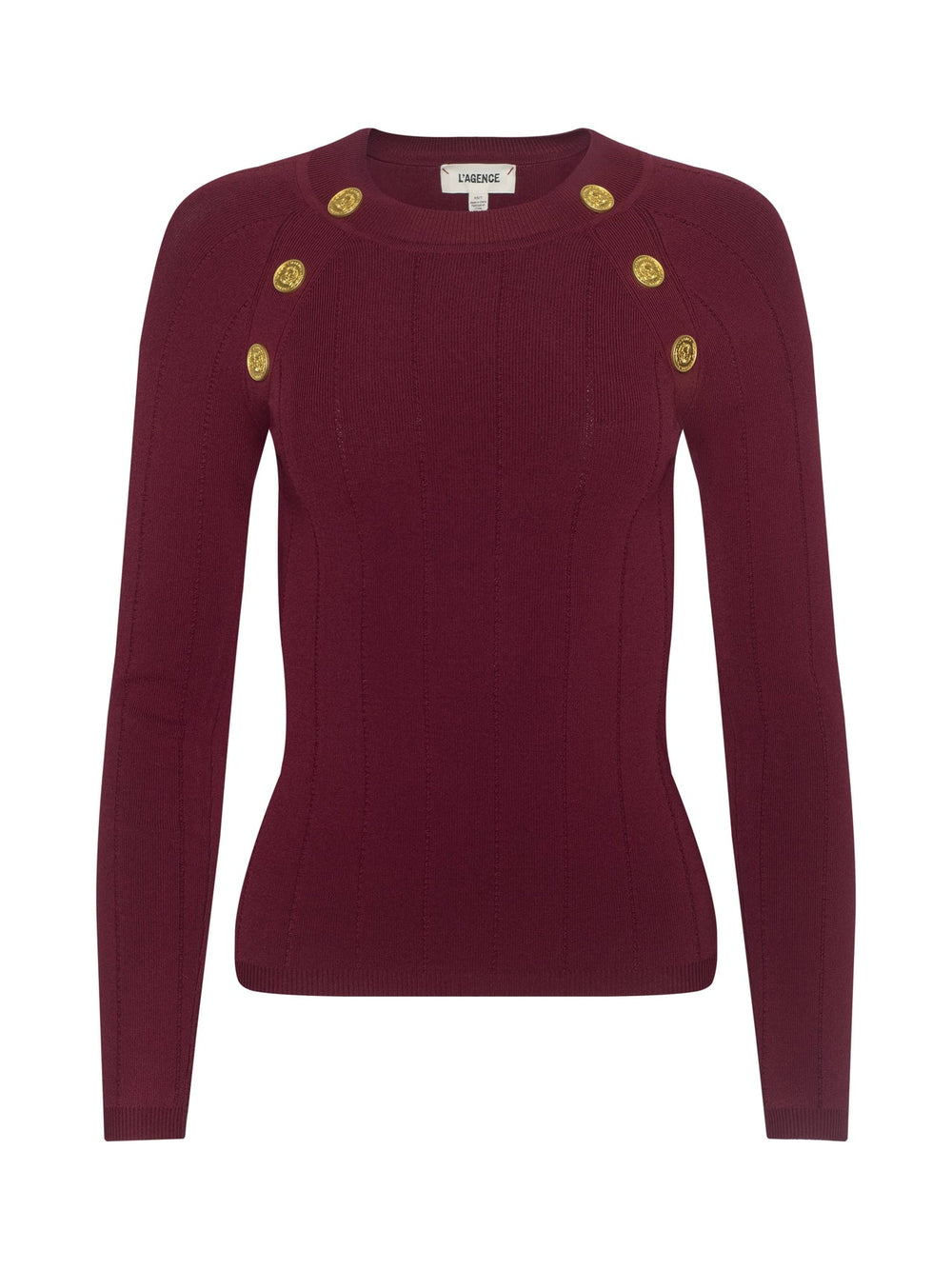 Gretchen Pullover in Black Cherry/Gold | L'AGENCE Women