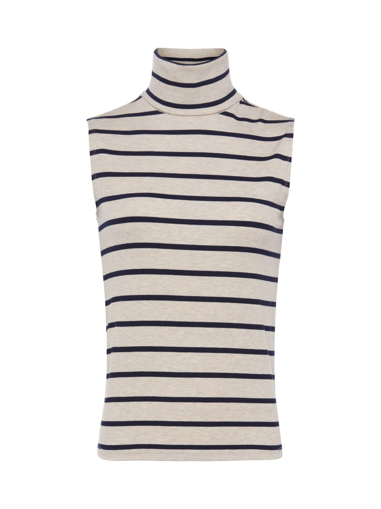 Ceci Sleeveless Turtleneck in Oat/Navy Stripe | L'AGENCE near me