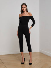 Evelyn Off-The-Shoulder Bodysuit in Black | L'AGENCE online