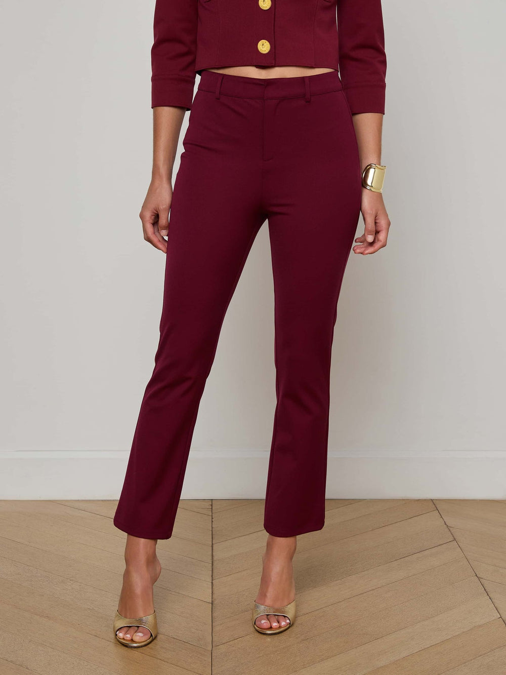 Ketra Bootcut Trouser in Black Cherry | L'AGENCE US