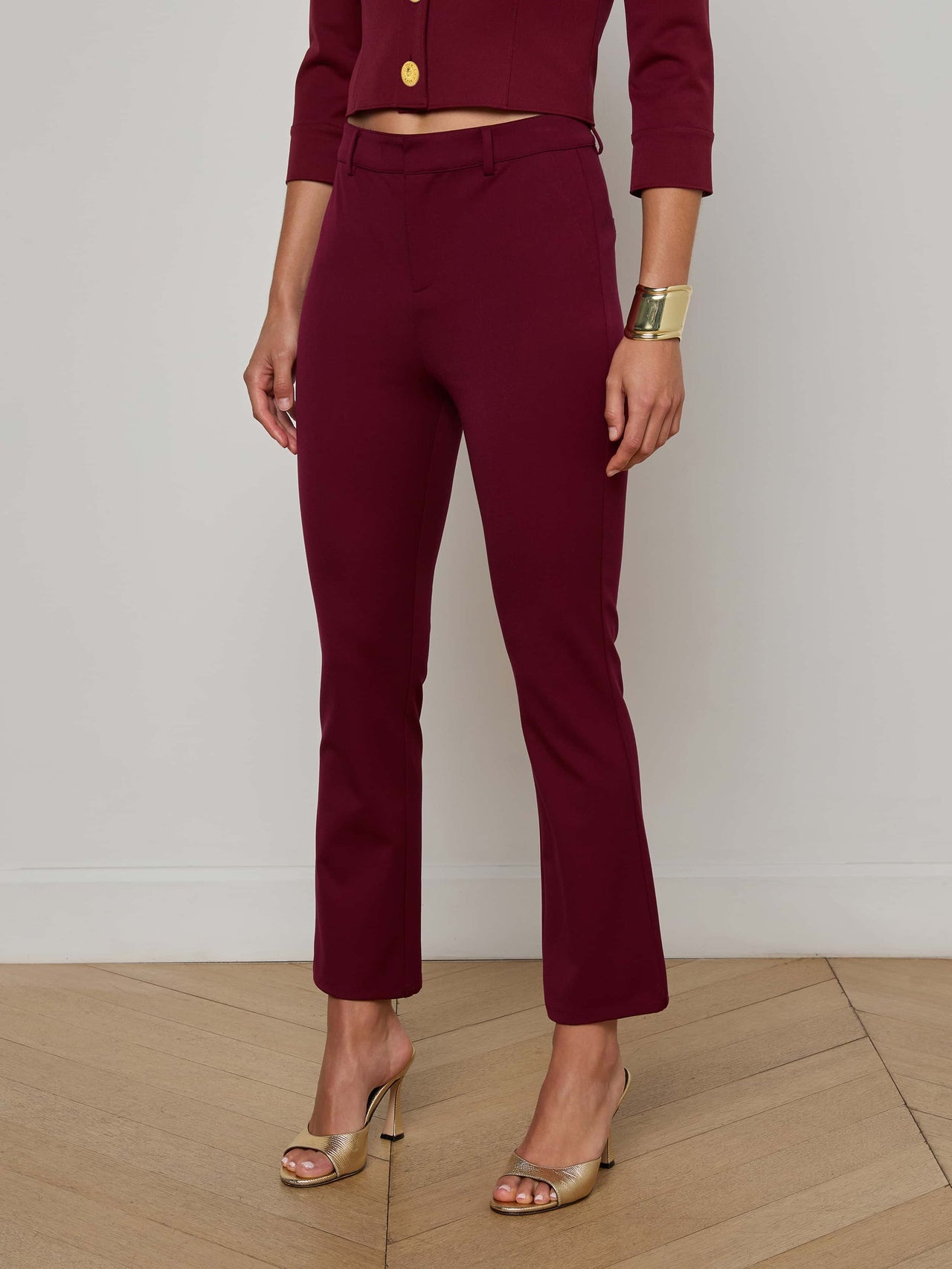 Ketra Bootcut Trouser in Black Cherry | L'AGENCE US