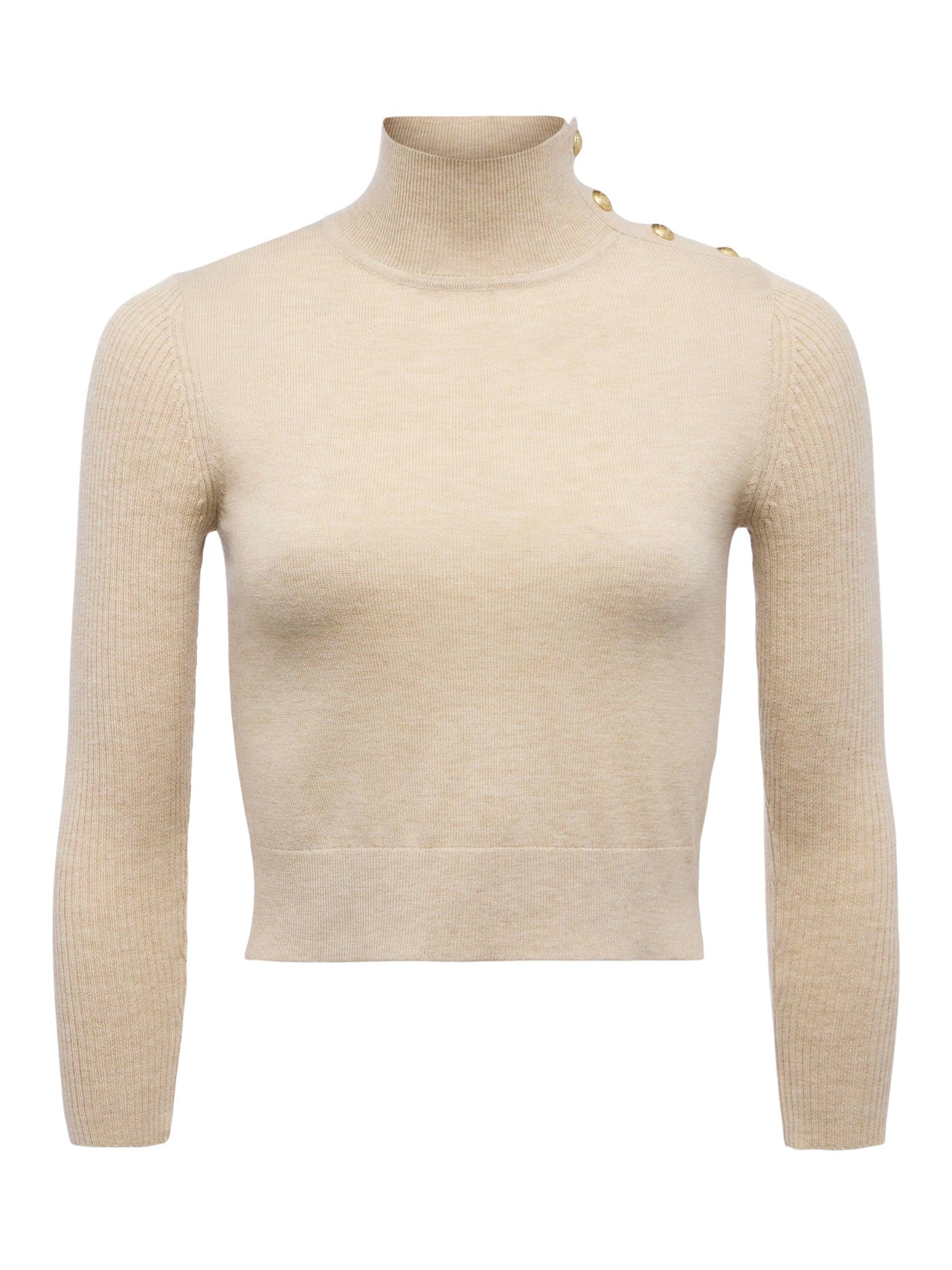 Kamdyn Mock-Neck Top in Warm Sand/Gold | L'AGENCE discount