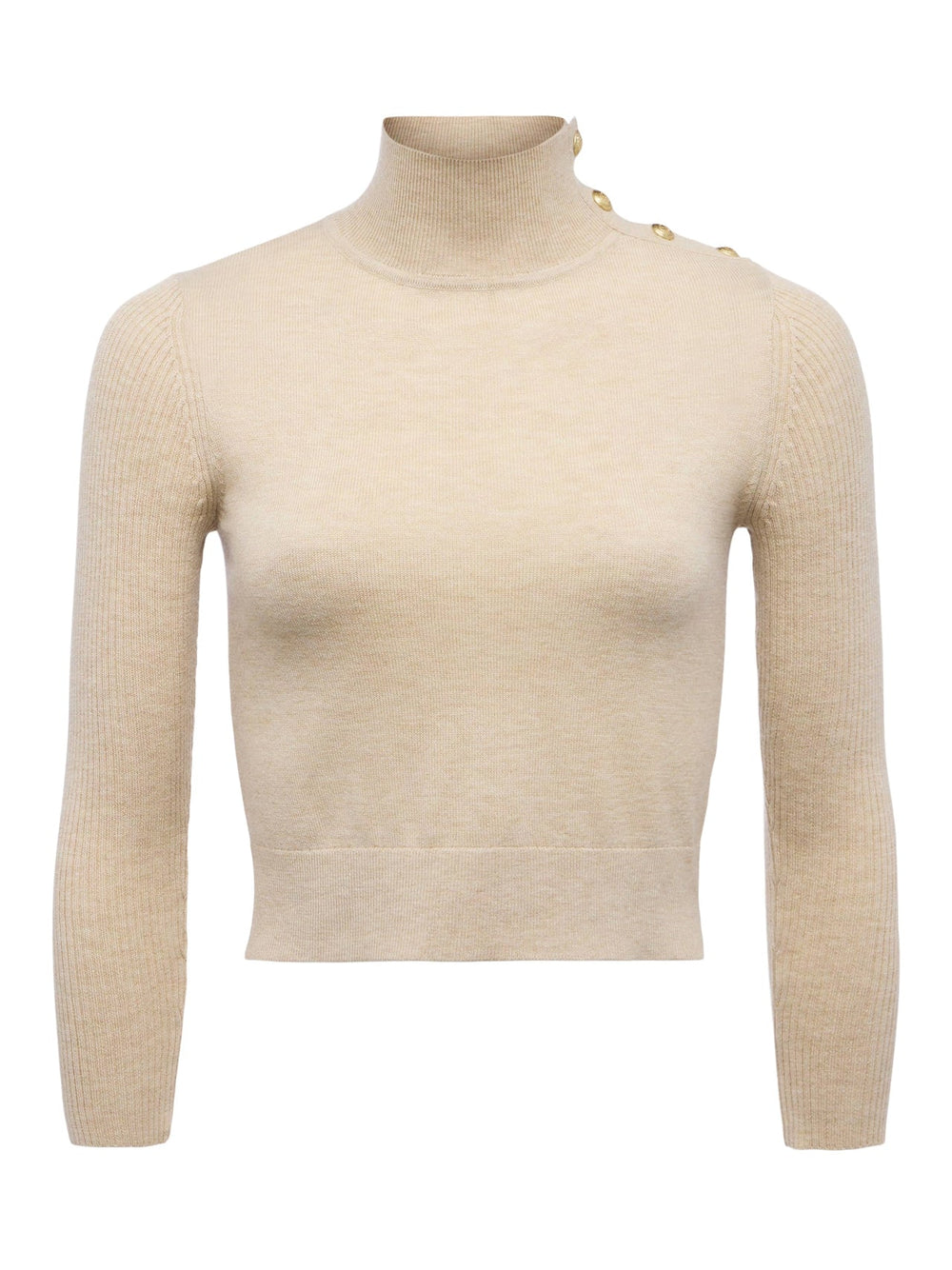 Kamdyn Mock-Neck Top in Warm Sand/Gold | L'AGENCE discount