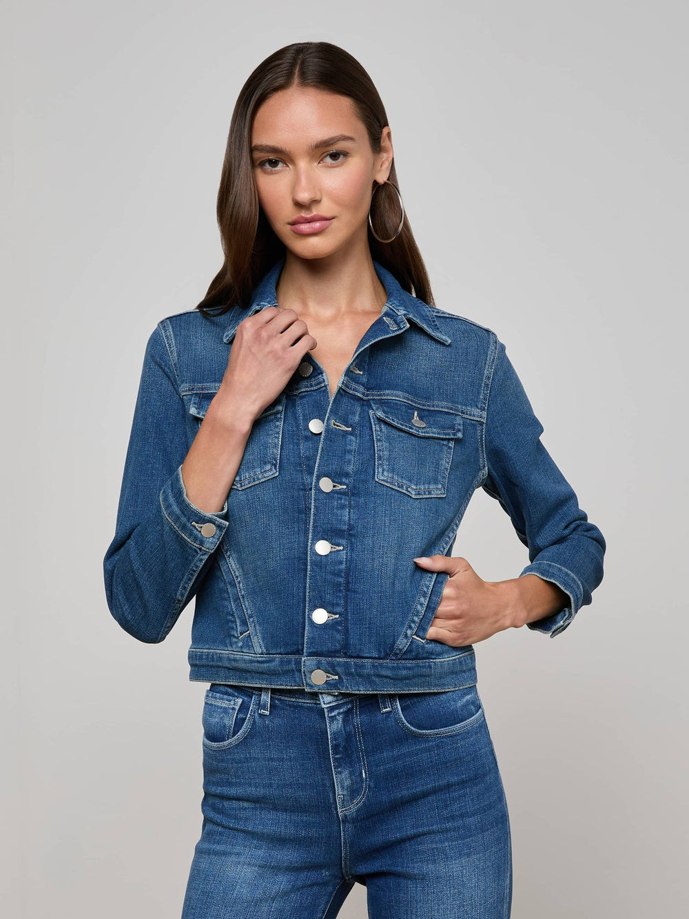 Maven Jean Jacket in Gage | L'AGENCE sale