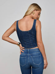 Elysia Zip Corset Tank in Rampart | L'AGENCE near me