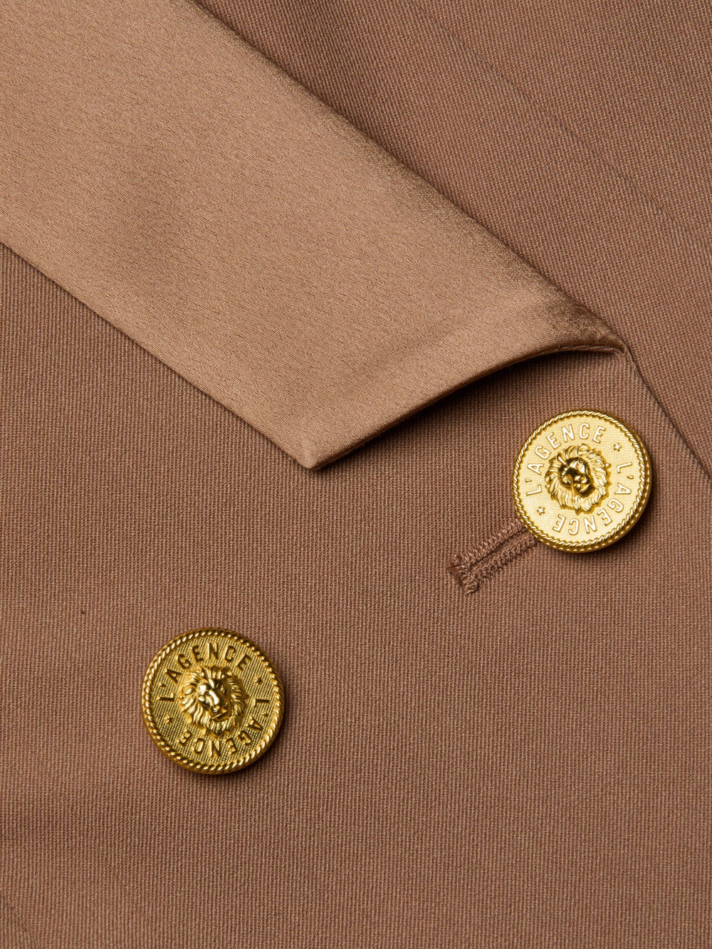Imogen Satin Lapel Blazer in Cinnamon Swirl | L'AGENCE near me