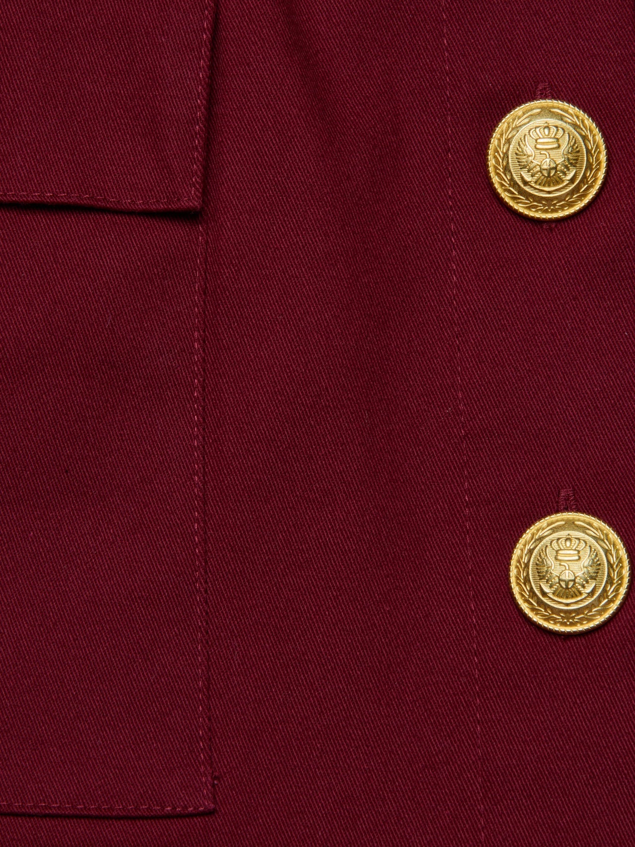 Midy Button-Front Dress in Black Cherry | L'AGENCE online