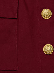 Midy Button-Front Dress in Black Cherry | L'AGENCE online