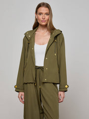 Geovana Hooded Windbreaker in Pine | L'AGENCE sale