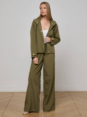 Geovana Hooded Windbreaker in Pine | L'AGENCE sale