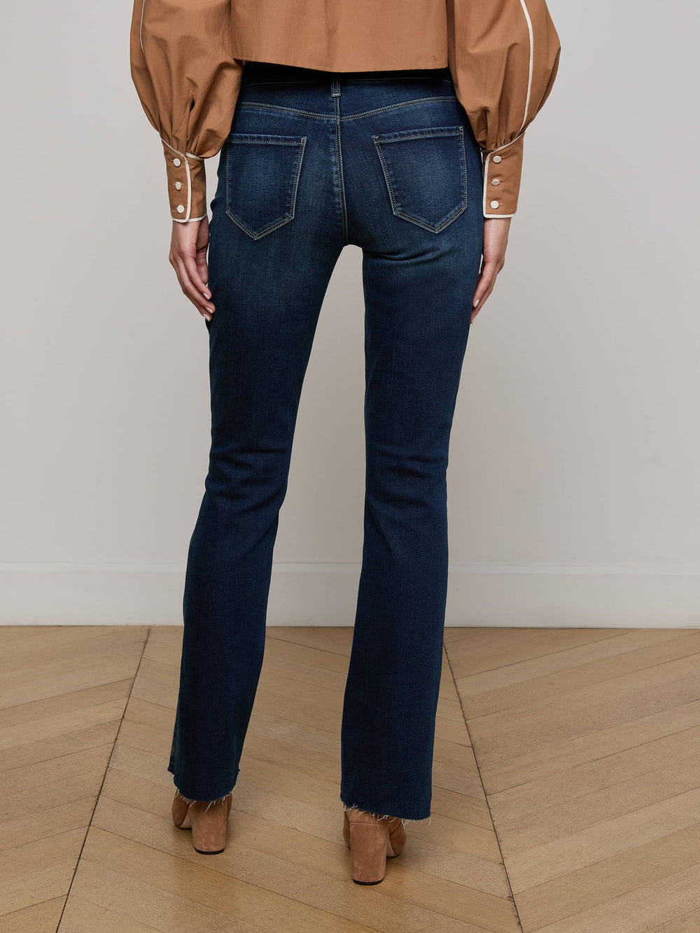 Sneeki Low-Rise Straight-Leg Jean in Columbia | L'AGENCE for sale