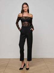 Peonie Lace Bodysuit in Black | L'AGENCE near me