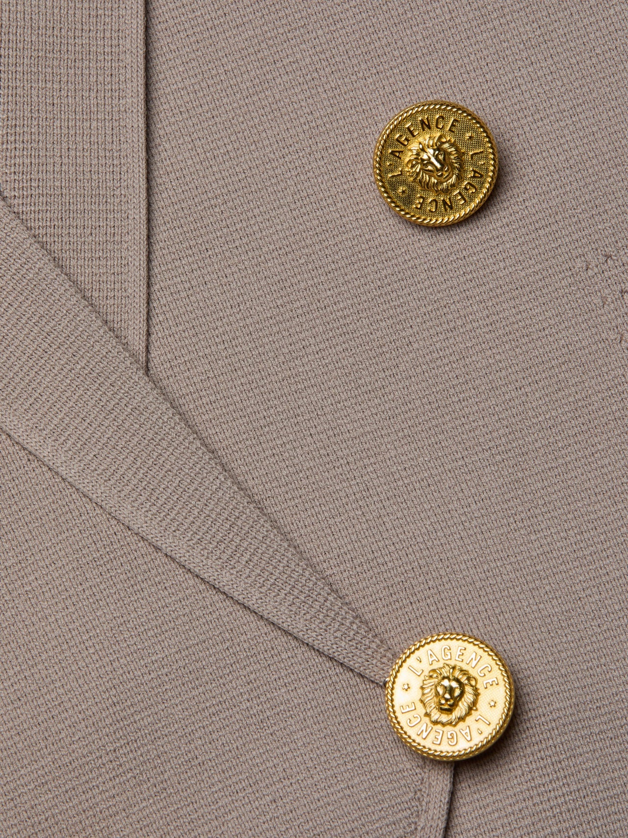 Elio Cropped Knit Blazer in Pale Khaki/Gold | L'AGENCE near me