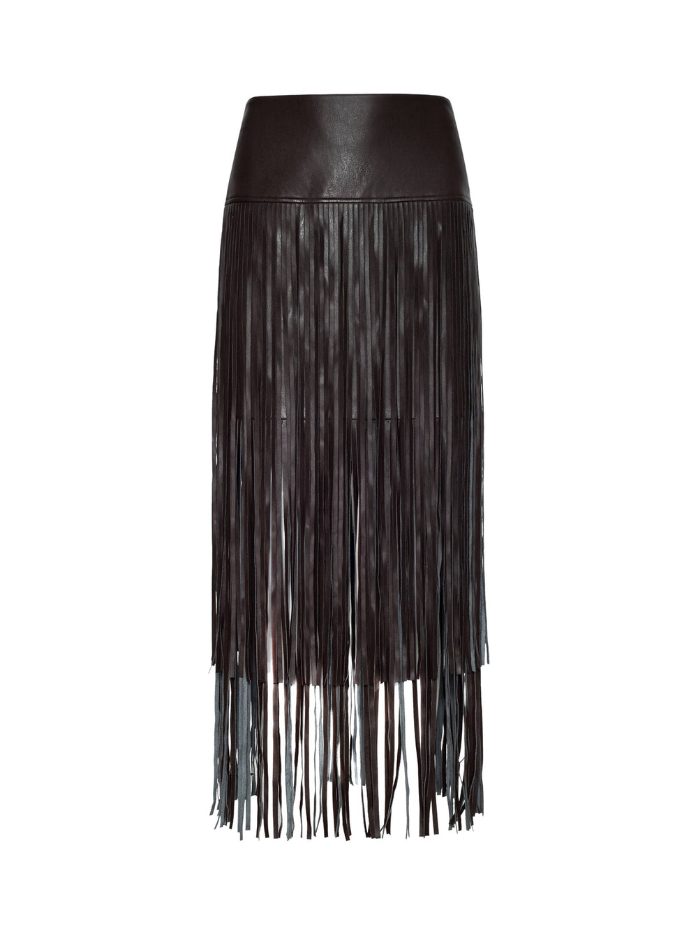 Karolina Fringe Skirt in Coffee Bean | L'AGENCE for sale