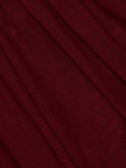 Gelina Mesh Bodysuit in Black Cherry | L'AGENCE discount