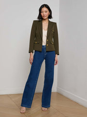 Wylla Blazer in Pine/Multi Western Snake | L'AGENCE sale