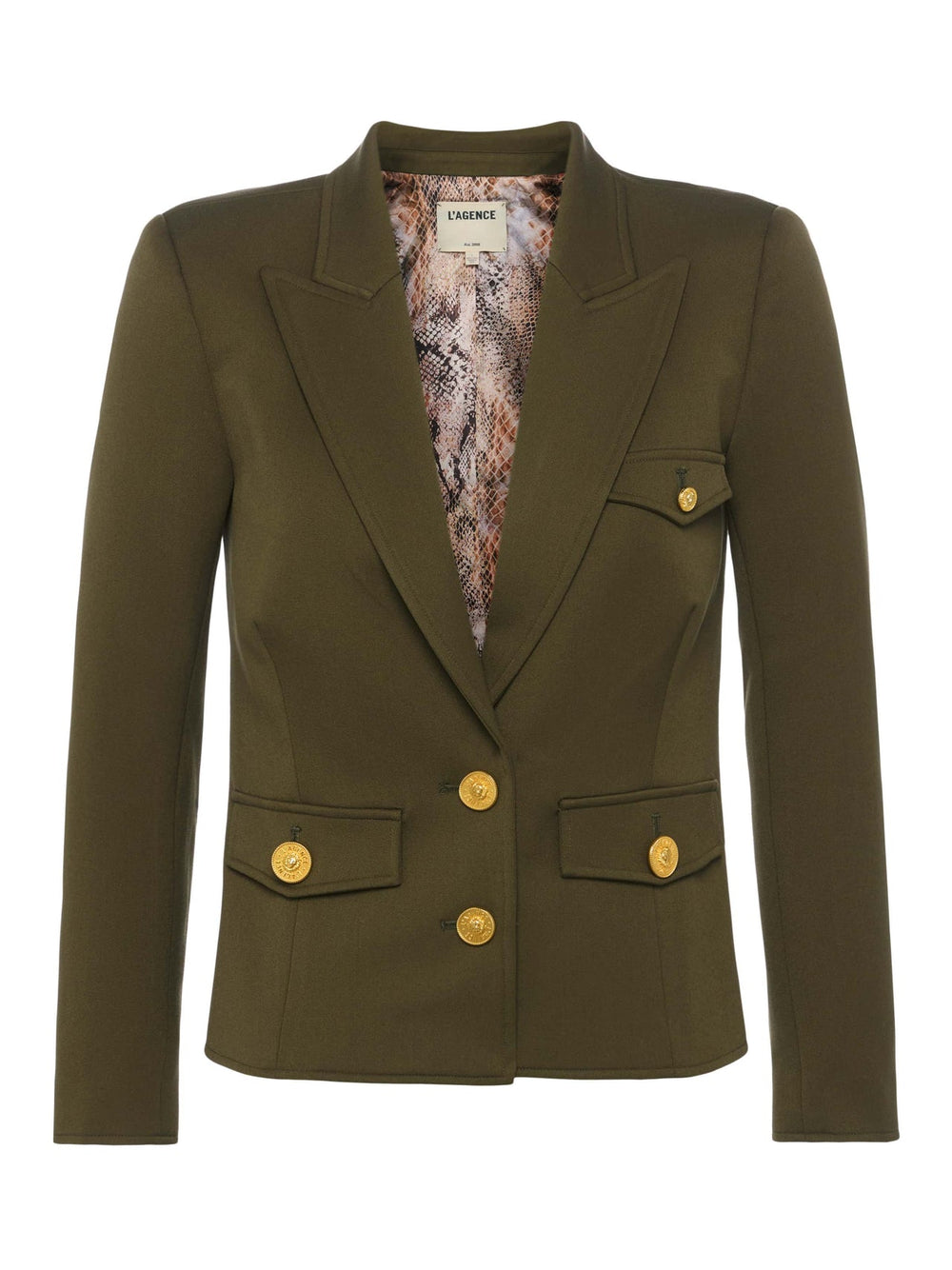 Wylla Blazer in Pine/Multi Western Snake | L'AGENCE sale