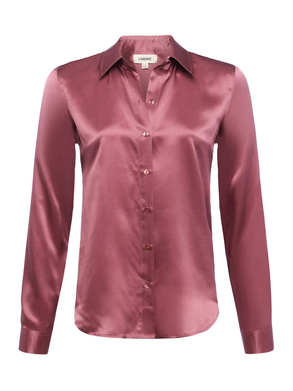 Tyler Silk Blouse in Dark Mauve | L'AGENCE near me