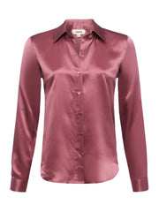 Tyler Silk Blouse in Dark Mauve | L'AGENCE near me