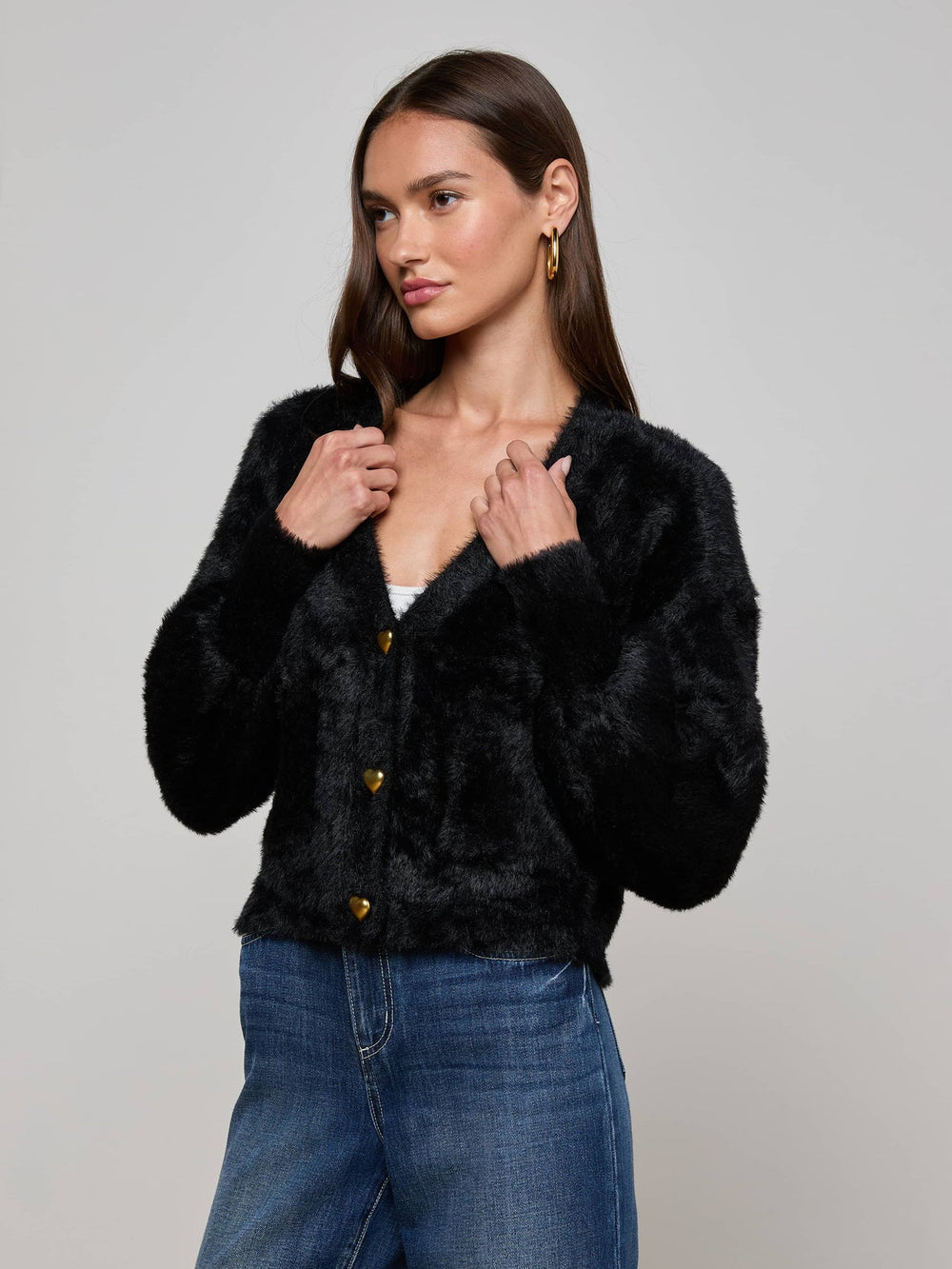 Harriet Cardigan in Black | L'AGENCE sale