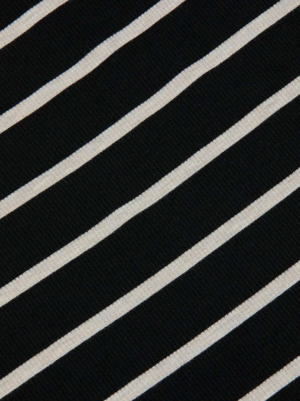 Lucille Striped Boatneck Top in Black/Oat Stripe | L'AGENCE for sale