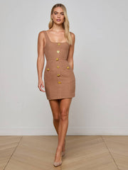 Wiley Tweed Mini Dress in Cinnamon Swirl | L'AGENCE discount