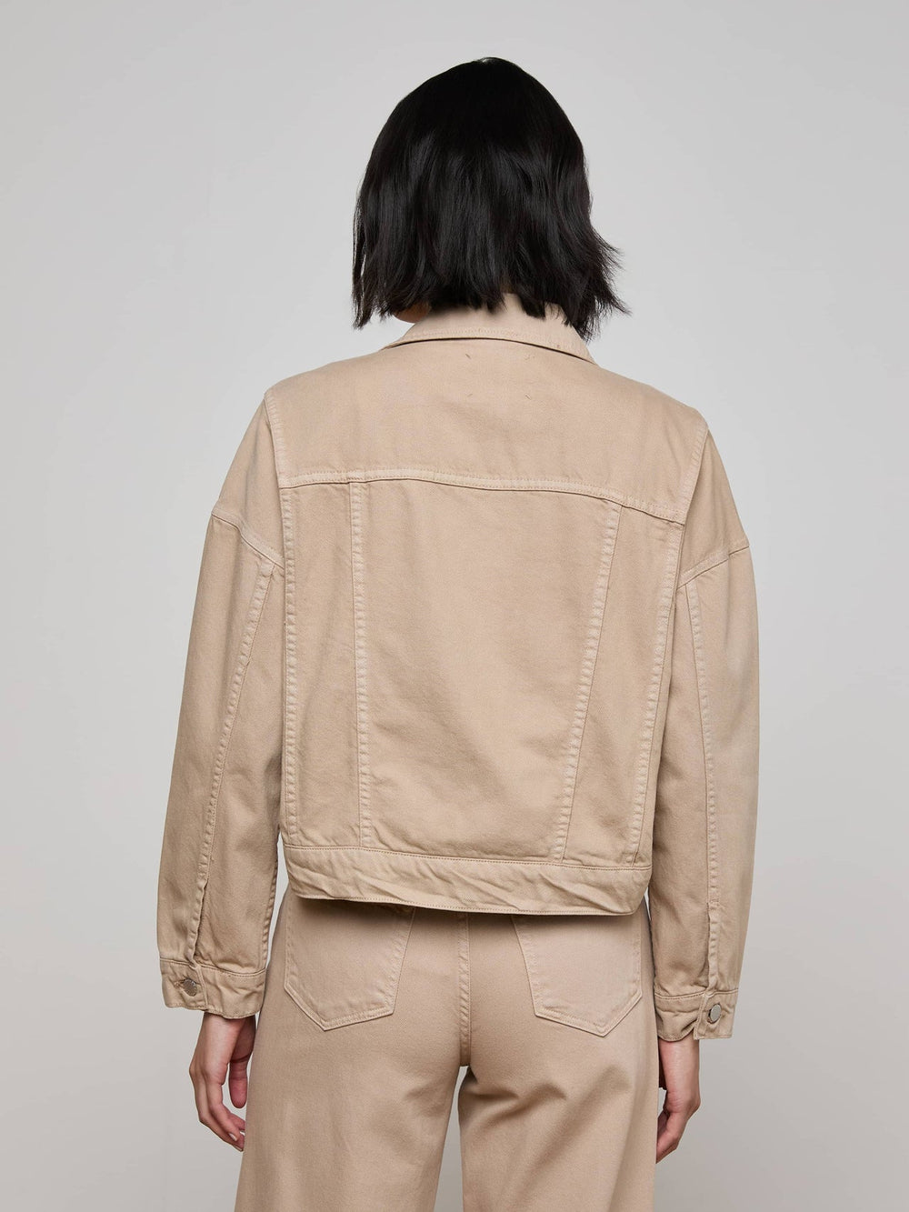 Vianney Jean Jacket in Pale Khaki | L'AGENCE for sale
