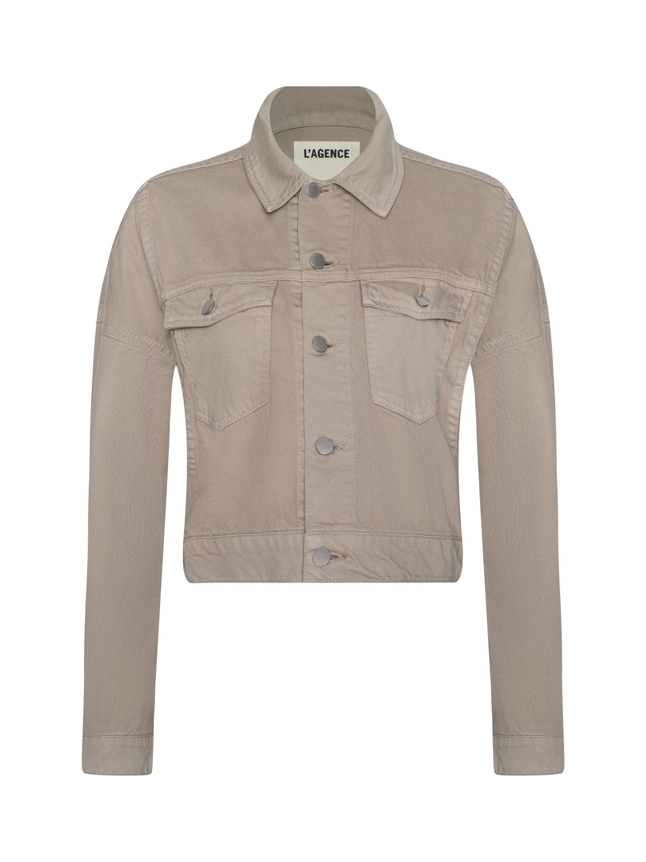 Vianney Jean Jacket in Pale Khaki | L'AGENCE for sale