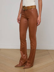 Selma Coated Bootcut Jean in Cognac Coated | L'AGENCE US