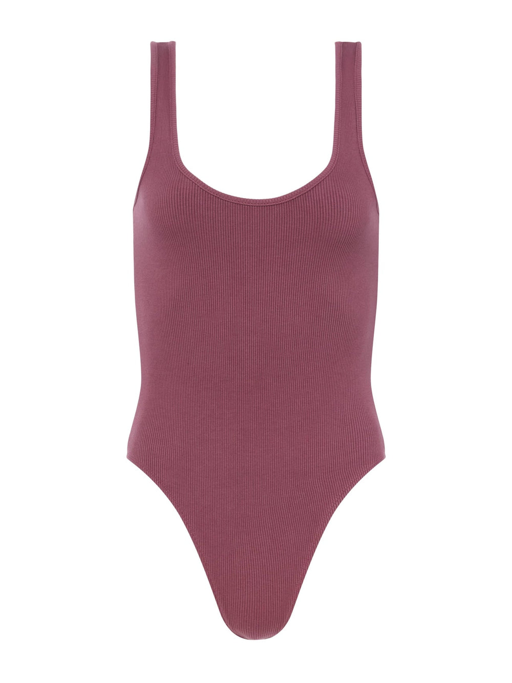 Nica Scoopneck Bodysuit in Deep Mauve | L'AGENCE online