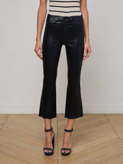 Kendra Coated Cropped Flare Jean in Metro Coated | L'AGENCE sale