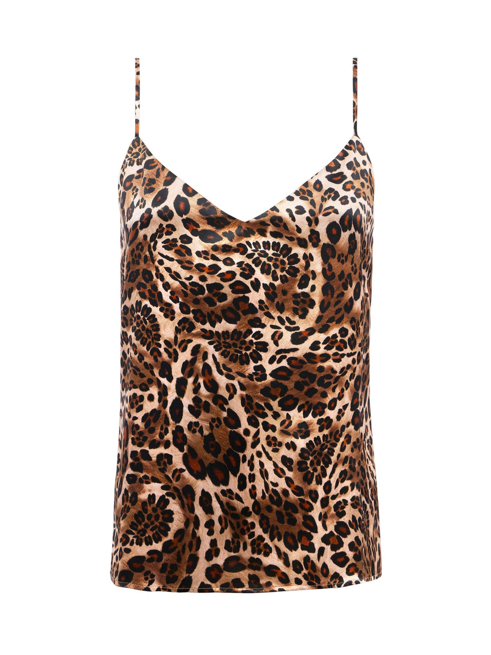 Jane Silk Camisole in Cinnamon Swirl Paisley Leopard | L'AGENCE sale
