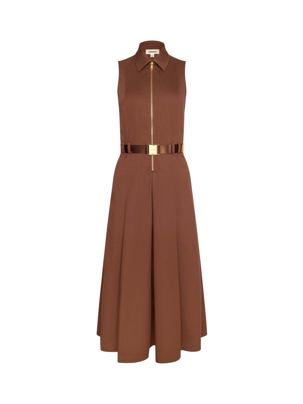 Kolton Midi Dress in Sepia Brown | L'AGENCE US