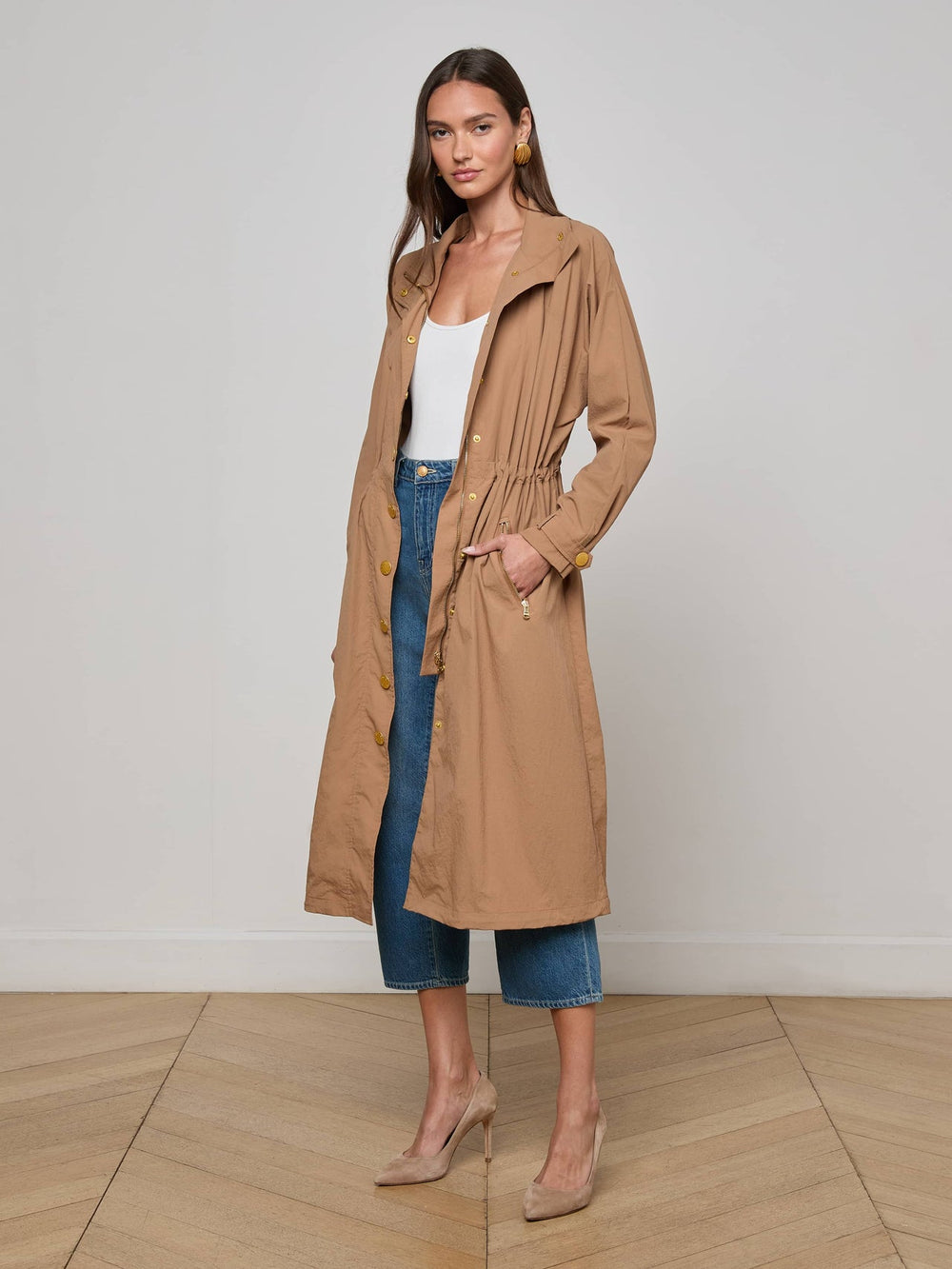 Toshi Windbreaker in Cinnamon Swirl | L'AGENCE Women