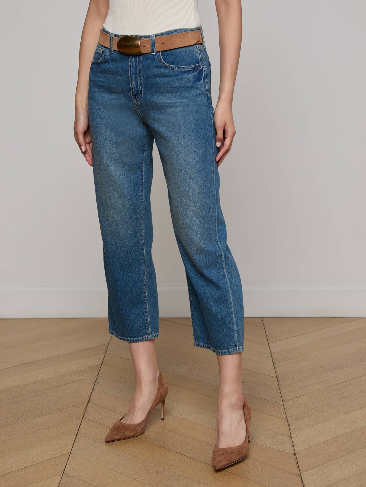 June Cropped Stovepipe Jean in Fresno | L'AGENCE sale